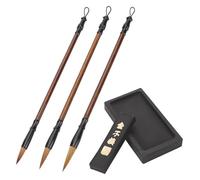 LMUTUNMPA Calligraphy Set For Beginners,Chinese Brush, Ink Stone Traditional Inkstone Pen Grinding，brush pens calligraphy