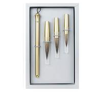 LMUTUNMPA Calligraphy Set For Beginners,Chinese Brush,Profession, Metal Writing, Japanese Drawing/Painting，brush pens calligraphy(Golden pen (Wolf hair))