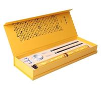 LMUTUNMPA Calligraphy Set For Beginners,Chinese Brush, with 1 Reusable Magic Cloth Water Paper and 2, 1，brush pens calligraphy(Yellow)