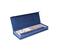 LMUTUNMPA Calligraphy Set For Beginners,Chinese Brush, with 1 Reusable Magic Cloth Water Paper and 2, 1，brush pens calligraphy(Blue)