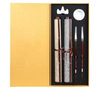 LMUTUNMPA Calligraphy Set For Beginners,Chinese Brush, with 2 pcs Reusable Magic Cloth Water Paper and ，brush pens calligraphy