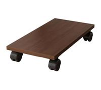 LMUTUNMPA Pc tower stand, PC Tower Stand - Rolling CPU with 4 Caster Wheels, Portable and Sturdy Wooden Computer Case Bracket for Home or Office Use(A 20cmx40cm)