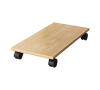 LMUTUNMPA Pc tower stand, PC Tower Stand - Rolling CPU with 4 Caster Wheels, Portable and Sturdy Wooden Computer Case Bracket for Home or Office Use(C 25cmx50cm)