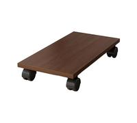 LMUTUNMPA Pc tower stand, PC Tower Stand - Rolling CPU with 4 Caster Wheels, Portable and Sturdy Wooden Computer Case Bracket for Home or Office Use(A 20cmx40cm)