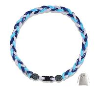 Lmuwecno 18 Inch Baseball Necklaces Three Braided Rope Tornado Men Women Baseball Sports Necklace, Ideal Accessories for Baseball Teams and Enthusiasts, 18.0, Nylon and Silicone, No Gemstone