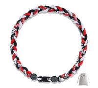 Lmuwecno 18 Inch Baseball Necklaces Three Braided Rope Tornado Men Women Baseball Sports Necklace, Ideal Accessories for Baseball Teams and Enthusiasts, 18.0, Nylon and Silicone, No Gemstone