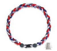 Lmuwecno 18 Inch Baseball Necklaces Three Braided Rope Tornado Men Women Baseball Sports Necklace, Ideal Accessories for Baseball Teams and Enthusiasts, 18.0, Nylon and Silicone, No Gemstone