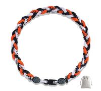 Lmuwecno 18 Inch Baseball Necklaces Three Braided Rope Tornado Men Women Baseball Sports Necklace, Ideal Accessories for Baseball Teams and Enthusiasts, 18.0, Nylon and Silicone, No Gemstone