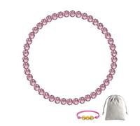 Lmuwecno Men's Beaded Baseball Necklace, Bling Ice Collection, 16”-20” Inches, Ideal for Baseball Teams and Enthusiasts, 16.0, Crystal, No Gemstone