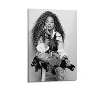 LMXKFY Janet Jackson Singer Poster Decorative Painting Canvas Wall Posters And Art Picture Print Modern Family Bedroom Decor Posters 16x24inch(40x60cm)