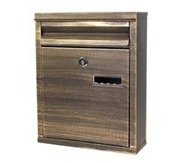 LMXRYPD Large Capacity Mailboxes with Combination Lock, Mailboxes for Outside with Slot for Envelope, Wall Mount Mail Box, Weatherproof(Brass)