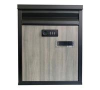 LMXRYPD Rust-Proof Galvanized Steel Lock Mailboxes for Outside, Mail Box with Combination Lock & Viewing Window, for Office, Hotel, Home Use(Grey)