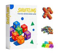 Lmyaicp Scrambled Dice Word Game, Fast-Paced Dice-Driven Spelling & Anagram Game for 1-5 Players, Family Party & Travel Word-Building Game (60)