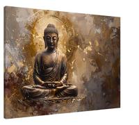 LMYCHENG Buddha in Lotus Position Printed on Canvas Posters Zen Wall Art Buddhism Painting Art Print Pictures Home decor Mural 60x90cm Frameless