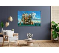 LMYCHENG Butterfly Sailing Ship Art Canvas Oil Painting, Salvador Dali Posters Print, Sea Mural, Famous Reproduction,Home Wall Decor(70x110cm/Inner frame)
