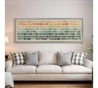 LMYCHENG Color Block Canvas, Long Horizontal Posters, Panoramic Painting Print, Large Abstract Wall Art, Modern Office Decor Artwork(40x120cm/Frameless)