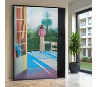 LMYCHENG David Hockney Balcony Scene Poster and Prints, Modern Figurative Wall Art, Landscape Canvas Painting, Home Interior Decor(40x60cm/Inner frame)