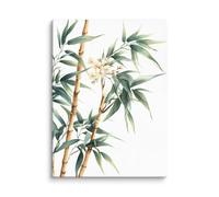 LMYCHENG Japandi Bamboo Illustration Print - Minimalist Nature Wall Art - Zen Greenery Posters for Room Home Spa Decor Painting(50x75cm/Internal Frame)