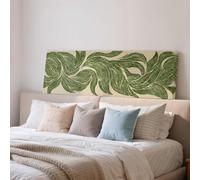 LMYCHENG Japandi Green Botanical Posters Print, Panoramic Canvas Wall Art, Modern Minimalist Painting, Horizontal Wall Art(65x195cm/Internal Frame)