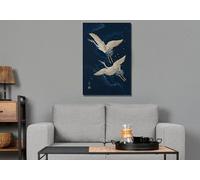 LMYCHENG Japanese Crane Posters and Prints, bird Canvas Painting, Abstract Anime Art, Reproduction Modern Home Wall Decor Artwork(80x120cm/Inner frame)