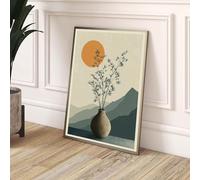 LMYCHENG Minimalist Painting, Bamboo Plant Vase Canvas Wall Art, Modern Botanical Print, Nature Landscape Posters, Home Decor(20x30cm/Frameless)