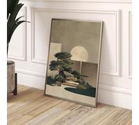 LMYCHENG Minimalist Zen Garden Canvas Wall Art, Japanese Landscape Painting, Modern Botanical Prints Artwork, Home Decor Posters(80x120cm/Frameless)