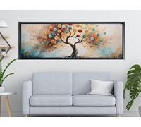 LMYCHENG Tree of life Oil Classic Painting， Gustav Klimt Canvas Wall Art Pictures, Tree of life Poster Print, Famous Gallery Mural 40x120cm framework