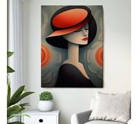 LMYCHENG Vintage Beautiful Woman Canvas Painting, Classic Poster and Prints, for Living Room, Modern Home Wall Art Decor Picture 50x70cm Frameless