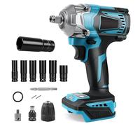LMYDIDO 700Nm Cordless Impact Wrench, 1/2 Inch Brushless, 18V, 2400 RPM, 6 Sockets, for Makita BL1830 BL1840 BL1840B BL1850 BL1850B BL1860B, Wrench (Tool Only, No Battery)