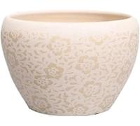 LMYFGHRD Ceramic Flower Pot for Indoor and Outdoor Use - Stylish Succulent Planter for Home Decor(Beige,M)