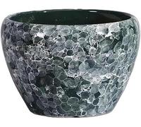 LMYFGHRD Ceramic Flower Pot for Indoor and Outdoor Use - Stylish Succulent Planter for Home Decor(Dark Colored Green,L)