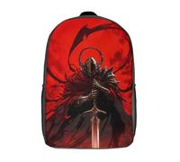 LMYmoney 3D Backpacks Kids School Backpack Dark Knight with Sword School Bag 3D Printing Daypacks for Boys Elementary And Middle School Students 17inch