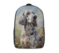 LMYmoney 3D English Setter Printing Daypacks Kids Casual Backpack Knapsack High Capacity Rucksack Travel Laptop Book Bag 17inch