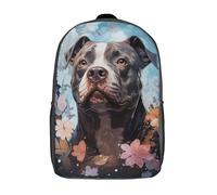 LMYmoney 3D Pit Bull Cuteness Printing Daypacks Kids Casual Backpack Knapsack High Capacity Rucksack Travel Laptop Book Bag 17inch