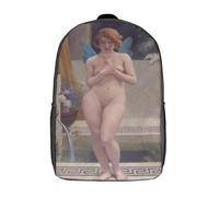 LMYmoney Backpacks Bathing Lady Kids School Backpack School Bag 3D Printed School Bags for Boys Elementary And Middle School Students 17inch