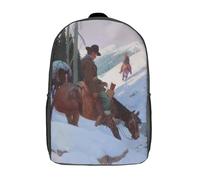 LMYmoney Cowboys Crossing Mountains Ronaldo Backpack, Children's Backpack, Student School Bag, Book Bag, 3D Printed School Bag For Boys And Girls, 17inch