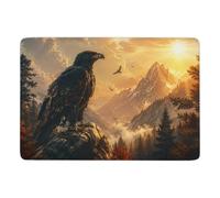 LMYmoney Eagle Double Exposure Bedroom Rug 150 X 100 Cm, Soft for Bedroom | Non slip bedroom rug for cosy winter rooms, soft underfoot feel; for bedside and sofa areas