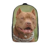 LMYmoney Pitbull Red Nose Dog Backpack School Bag Backpack For Girls Boys Backpacks Large Capacity Kids Backpack Lightweight School Bags For Kids Students 17inch