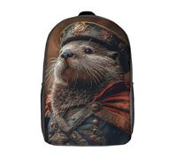 LMYmoney Royal Seat Otter Commander Backpack 3D Printed Children's School Backpack Kids Travel Backpacks High Capacity Book Bags Children's Backpack Rucksack 17inch