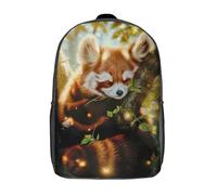 LMYmoney Sleepy Red Panda Kids' Backpack 3D Printing School Bag Boys Cool Daypacks Casual Knapsack Fun Back Bag for Kids And Teenager 17inch