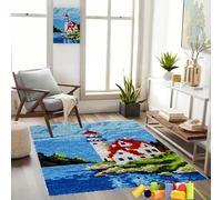 Lmyoieqm Latch Hook Rug Kits For Adults Beginners DIY Rug Making Kits Tapestry Kits For Adults DIY Crochet Rug Making Rug Making Kits Latch Hook Rug Kits For Beginners Crafts Carpet 40 x 70 cm