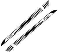 LMYSLCDW 2 Pcs Car Body Side Stickers for Vauxhall Opel Vivaro,Self-Adhesive No Discoloration Racing Stripe Side Skirt Decal Stickers Body Modification Accessories,Black