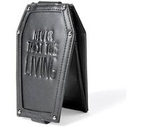 LMYTAGCP Gothic Spooky Coffin Wallet Card Holder for Women Daily & Halloween,Womens Mens Punk Gothic Purse,Goth Wallet for Accessories, Cash, Cards, balck, L, Creative Coffin Wallet