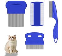 Lmyzcbzl 4-Piece Lice Comb Kit - Metal & Plastic Double Sided Nit & Flea Combs