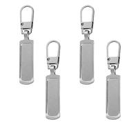 Lmyzcbzl Spare Zipper Pulls, 4 Piece Metal Zipper Pull Tabs, Removable Replacement for Purse, Clothes, Jeans, Suitcase, Luggage