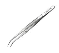 Lmyzcbzl Stainless Steel Tweezers, Sewing Machine Tweezers, Universal Bent Tip Tweezers, Multipurpose Stainless Steel Tweezers, with Curved Pointed Serrated Tip