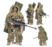 Lmzauet 12 inch Special Forces Action Figure 1:6 SWAT Team Set with Super Rich Accessories (Sniper - All Terrain)