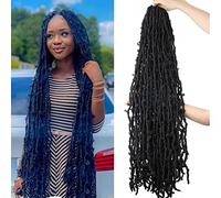 LMZIM 44 Inch Butterfly Crochet Hair 5 Packs Long Crazy Faux Crochet Braids Hair for Black Women (44 Inch 5 Pack) 1B