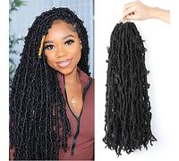 LMZIM 5 Packs of 18 Inch Butterfly Crochet Hair for Women Black Faux Crazy Pretorcide Pretorcide Pre Precetorcid (18 Inch 5 Packs) 1B