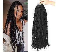 LMZIM 5 Packs of 24 Inch Crazy Butterflies Crochet Hair for Black Women Soft Distressed Faux Locs Pre-Looped Pre Braids (24 Inch 5 Pack) 1B